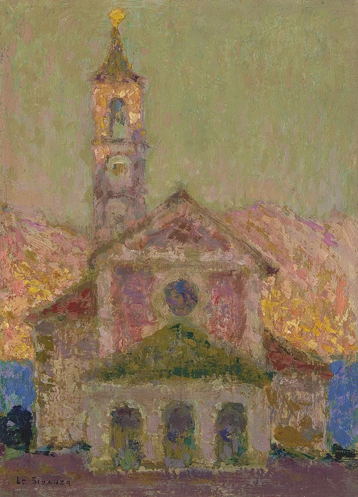 Henri Le Sidaner - 156, La chiesa sul lago Maggiore